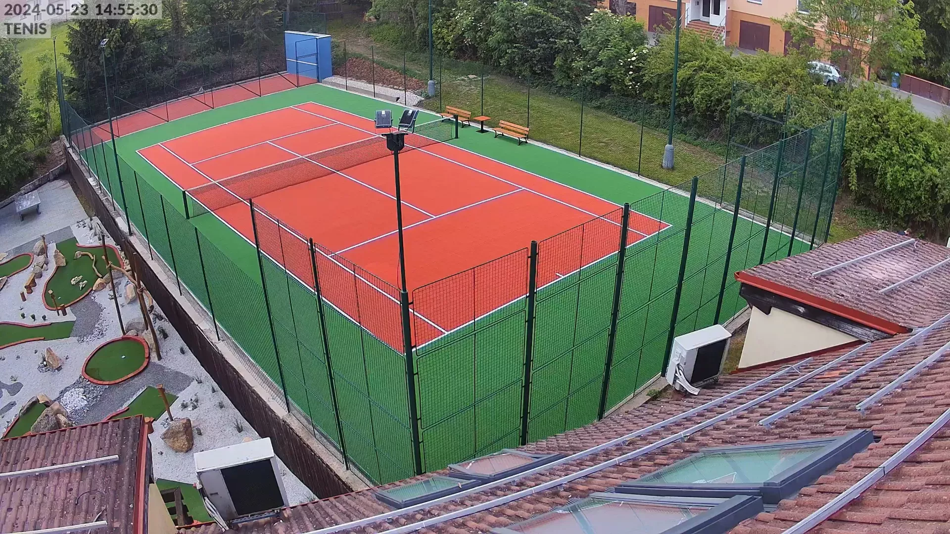 Kort tenisowy w pensjonacie Přeštěnice na Milovsku